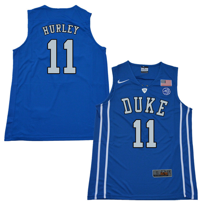 Duke Blue Devils #11 Bobby Hurley College Basketball Jerseys Sale-Blue